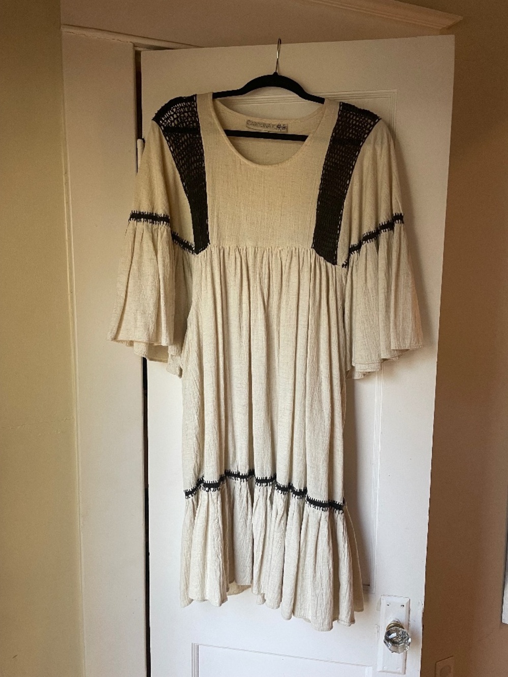 Carolina K Cotton crochet midi dress XS